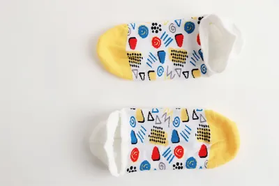Produktbild von MEGAGROUP Quarter Socken Kurzschaft Frottee gekämmter Baumwolle 1 Paar 35-39 Abstraktes Muster