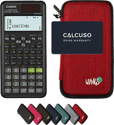 Produktbild von Casio fx-991ES Plus 2nd edition inkl. WYNGS Schutztasche Rot - Wissenschaftlicher Taschenrechner - Basic Set
