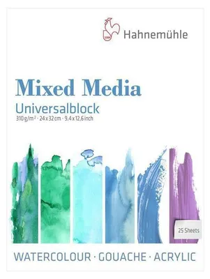Produktbild von Hahnemühle Universalblock 25 Bl. Mixed Media 30x40 cm 310 g