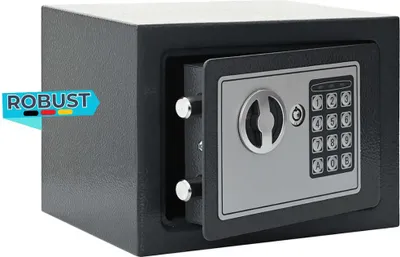 Produktbild von Tresor BITO digital mit Schloss Dunkelgrau 23x17x17cm Stahl | Safe Tresor für Zuhause Sicherheitsbox Stahltresor für Wertsachen