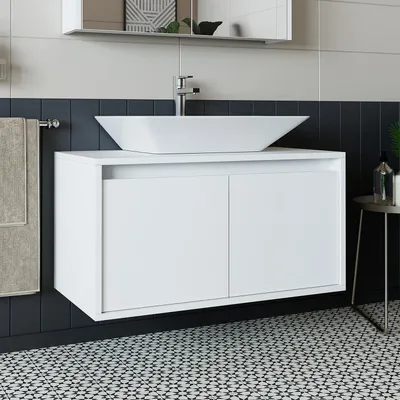 Produktbild von Roomart ATLANTIC-85 Badmöbel-Set 2-teilig 85 cm breit, Weiß