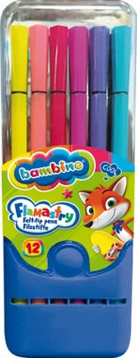 Produktbild von 12-Farben-Filzstifte in einer MINI ZOO BAMBINO-Box 9745