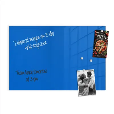 Produktbild von Magnettafel 60x40cm Pinnwand Whiteboard beschreibbar - Blauer Hintergrund II