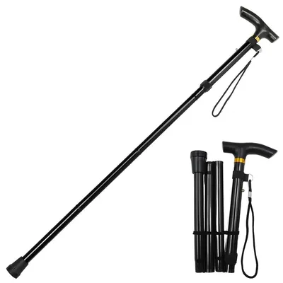 Obrázek produktu pro Omgoods – Skládací turistická hůl z hliníku s protiskluzovou rukojetí