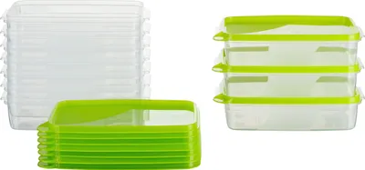 Produktbild von MiraHome Vorratsdosen Sets verschiedene Größen rechteckig grün – Vorratsdosen mit Deckel Luftdicht – Gefrierdosen für Mealprep – Austrian Quality