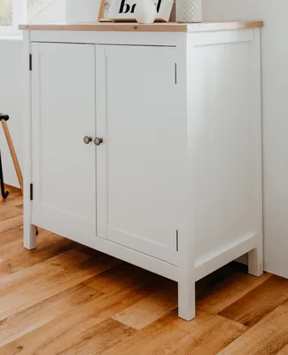 Produktbild von Kommode Vestland weiß mit Eiche Artisan, 2-türig 80 x 90 cm Landhaus modern