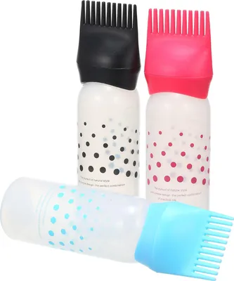 Produktbild von 1 Stück Haarfärbe-Applikatorflaschen, Wurzelkamm-Flaschenspender mit Salon-Werkzeugen