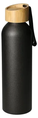 Produktbild von Trinkflasche auslaufsicher 'Bamboo' 600 ml - ultraleichte Wasserflasche für kohlensäurehaltige Getränke - Schwarz