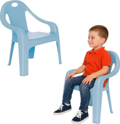 Produktbild von Lucky Kunststoff-Babystuhl Blau für Kleinkinder