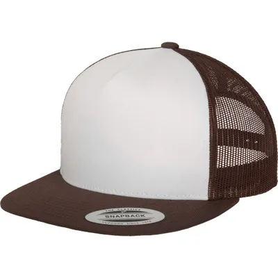 Image de Yupoong Mesh Trucker Cap braun/weiß Uni