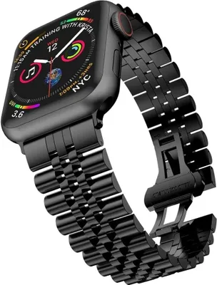 Produktbild von Strap-it Apple Watch 8 Jubilee Stahlband (Schwarz)