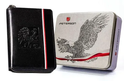 Obrázek produktu pro Peterson pánská peněženka kožená černá RFID 12,5x10 cm