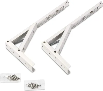 Produktbild von 1 Paar Klappkonsole 341,5 x 20,5 x 136 mm Stahl weiß beschichtet Tragkraft 55 kg