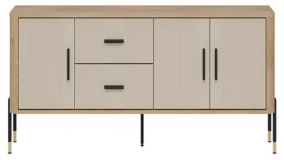 Produktbild von Furniture24 Fernsehschrank Dante Dt02 Tv-Lowboard 185 X 61 X 40 Cm - Cremona Eiche/Kaschmir
