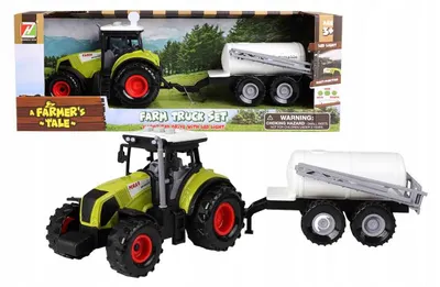 Obrázek produktu pro NORIMPEX Sada zemědělského traktoru: traktor s přívěsem a příslušenstvím
