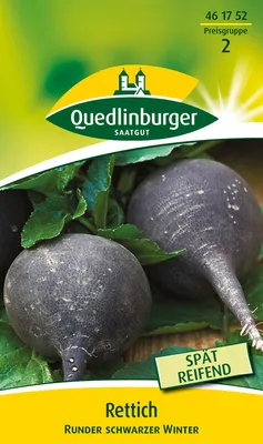 Produktbild von Rettich Runder schwarzer | Rettichsamen von Quedlinburger
