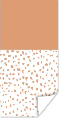 Produktbild von MuchoWow® Poster Polka dots - Orange - Weiß 20x40 cm - Plakat - Foto
