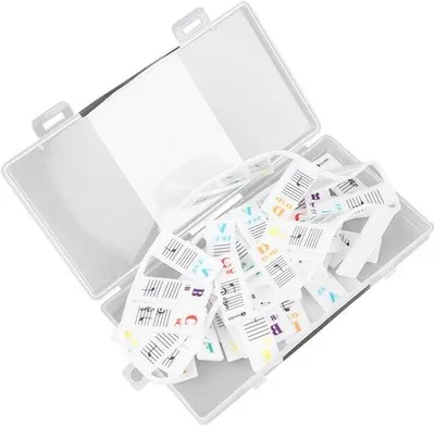 Produktbild von Klavier-Schlüsselnotizen - Erstaufführung - Musik lernen - Abnehmbares Silikon - 88 Tasten - Transparent