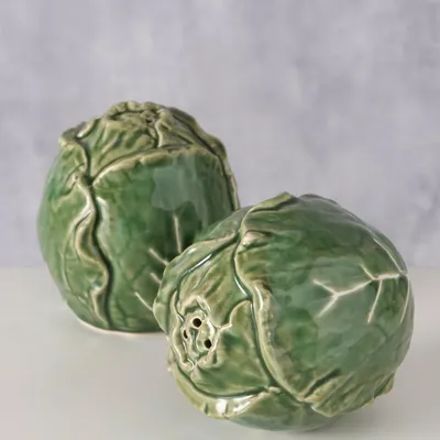 Image de BOLTZE Streuer Cabbage (2 tlg., Grün, Keramik, Höhe 7,5 cm, Füllmenge 135 ml)