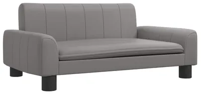 Obrázek produktu pro vidaXL Dětská pohovka šedá 70x45x30 cm Imitace kůže