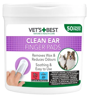 Immagine prodotto di Vet's Best Salviette detergenti per le orecchie dei cani, 50 pezzi