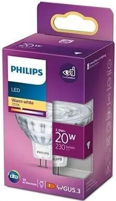 Produktbild von Philips LED Glas Reflektor MR16 2,9W = 20W GU5,3 12V 230lm warmweiß 2700K 36°