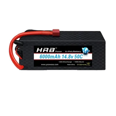Image de Batterie RC Lipo, différentes options de tension, plage de capacité élevée, 4S 6000mAh Hard T