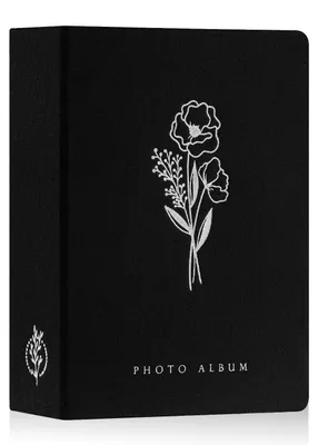 Obrázek produktu pro Fotoalbum, rozměr 13 x 18 cm, vázané plátnem, kapacita 200 fotografií, černé, vhodné pro portrétní fotografie