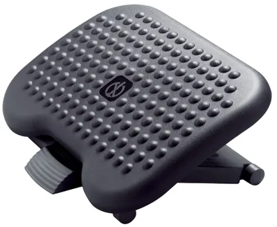 A black footrest is shown against a white background.