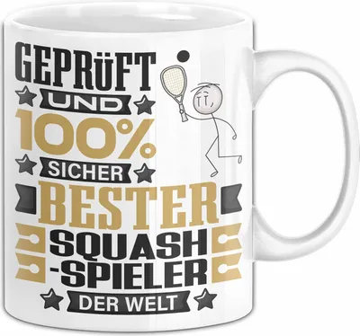 Produktbild von Squash-Spieler Geschenk Lustiger Spruch für Squash-Spieler Geschenkidee Bester Squash-Spieler Der Welt (Weiß)