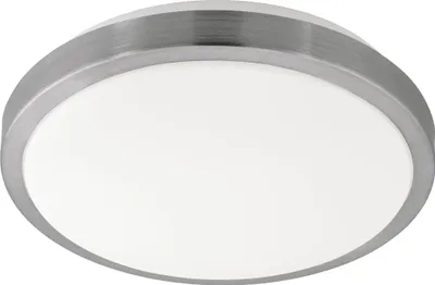 Produktbild von EGLO LED Deckenlampe Competa 1, 1 flammige Deckenleuchte, Material: Stahl und Kunststoff, Farbe: Nickel matt, weiß, Ø: 32,5 cm