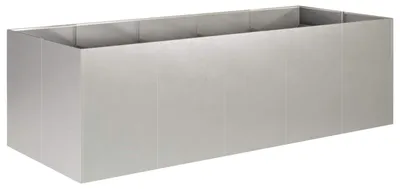 Obrázok produktu pre vidaXL Záhradný kvetináč, strieborná farba, 200 x 80 x 60 cm, nerezová oceľ