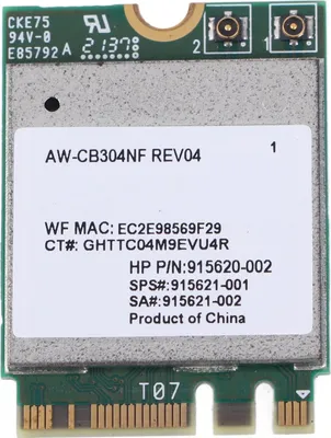 Obrázek produktu pro AW CB304NF RTL8821CE Síťová karta 433Mb/s M.2 NGFF Síťová karta BT4.2 Síťový adaptér pro Windows 7 8 10