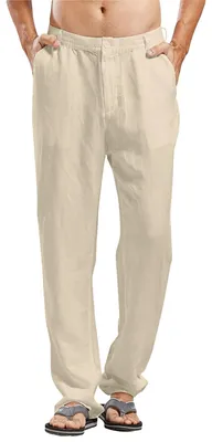Productafbeelding van Solidchoice - Heren Leren Lange Broek voor Zomer