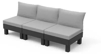 Produktbild von Gartenmöbel Keter Elements 3-Sitzer Sofa graphit