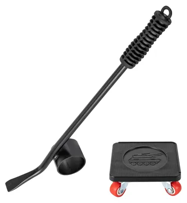 Image de Kit d'outils pour soulever des meubles, roulettes de chariot pour charges lourdes, lève-meubles ergonomique, noir