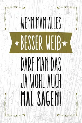Produktbild von vianmo Holzschild 30x20 cm Wenn man alles besser weiß sagen