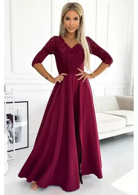 Obrázok produktu pre Numoco Dámske spoločenské šaty Amber bordo M