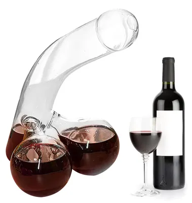 Lustige Glaskaraffe 550 ml für Whisky & Wein, Dekanter