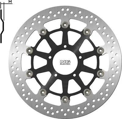 Produktbild von Ng Vordere Bremsscheibe Ducati 848 '08-13, Panigale 959 '18-19, S4R 996 '07-09 (320X72X5Mm) (5X8.5Mm) Schwimmend (Mitte Alu