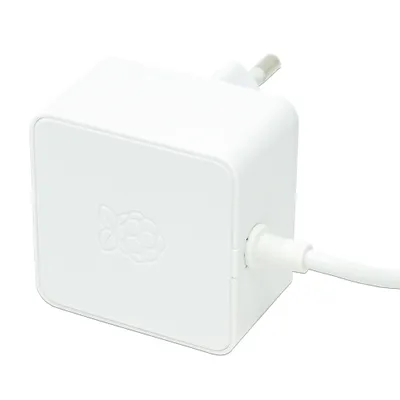 Obrázok produktu pre oficiálny napájací zdroj Raspberry Pi Micro USB 5,1 V / 2,5 A, EÚ, biely
