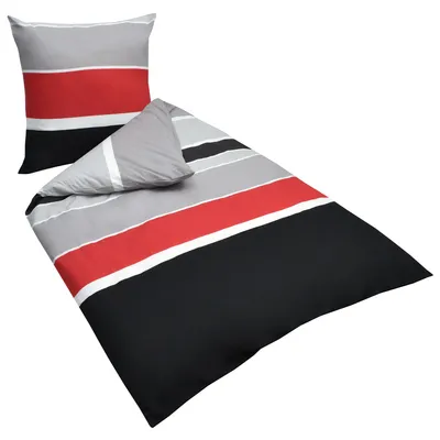 Image de Linge de lit Beautissu 155 x 220 cm, 4 pièces Delia, 80 x 80 cm, coton