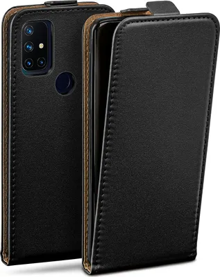 Produktbild von moex® Flip Case kompatibel mit OnePlus Nord N10 5G - Hülle mit 360 Grad Schutz, Schwarz