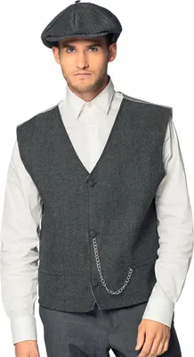 Produktbild von 20er Jahre Birmingham-Set Mütze und Weste M/L