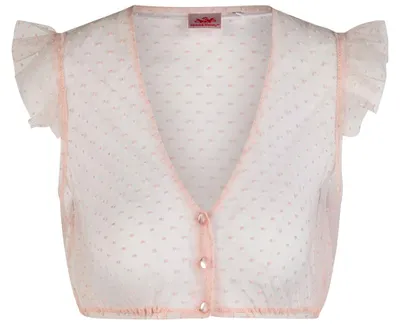 Produktbild von Dirndlbluse Genta Flügelarm rosa 32