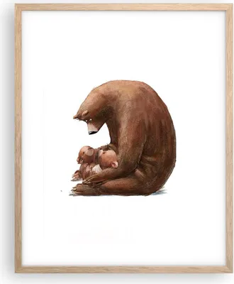 Produktbild von Gerahmtes Poster - Rahmen in heller Eiche - Bär Teddybären Kinder - 40x50 cm - Wand Bild - Wanddeko - Wandbilder - Kunstposter - Wandposter - Bilderrahmen - Bilder - Kunstdruck - P2NPA40x50-4732
