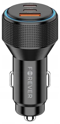 Immagine prodotto di Caricabatteria per auto Forever CC-07 66 W 2x USB C 1x USB A PD QC nero