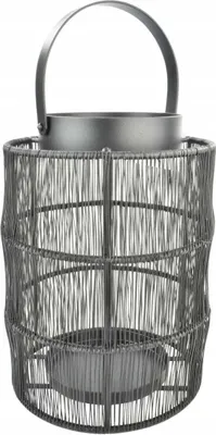 Obrázok produktu pre Dekoratívny kovový lampáš čierny 23 cm