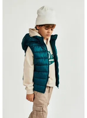 Immagine prodotto di Giacca imbottita con cappuccio, colore petrolio, taglia 92, marca Minoti, per bambini