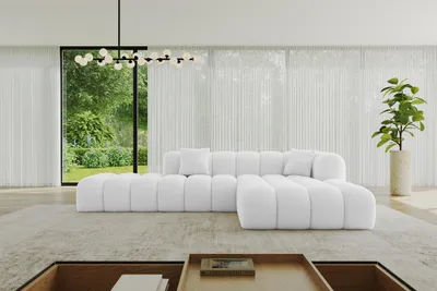 Produktbild von ALTDECOR Ecksofa in L-Form OLEA-L2 - 289x176x71 cm Weiß - Corner Sofa Bett Eckcouch Couch Wohnlandschaft Cauchsofa